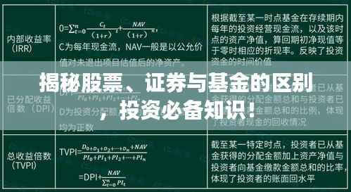 揭秘股票、证券与基金的区别，投资必备知识！